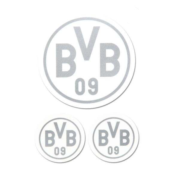 Borussia Dortmund - Aufkleber (silber, 3er-Set)
